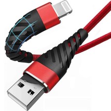 Braided Fast Charger Cable Heavy Duty USB lot Cord For iPhone 14 13 12 11 X XR 8 picture