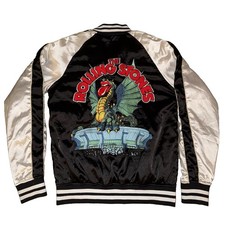 Pacsun Los Angeles The Rolling Stones Satin Black Jacket Men's Size Small 2016 picture