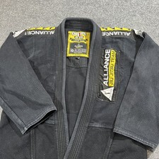Grips Alliance Gi Uniform Top Adults A2 Black Kimono Bjj Brazilian Jiu Jistsu picture