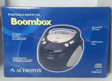 Vintage Audiovox CDA1361 Portable AM/FM CD Boombox Black New Sealed Box 2003 picture