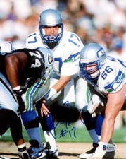 JOHN FRIESZ SIGNED AUTOGRAPHED 8x10 PHOTO SEATTLE SEAHAWKS QB LEGEND BECKETT BAS picture