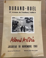 1961 Albert André Durand-Ruel Paris Exhibition Poster Vintage French Art 24x17  picture