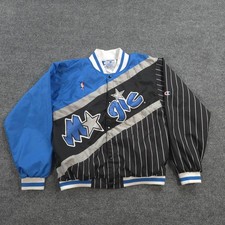 Vintage Orlando Magic Jacket Mens M Black NBA Basketball Champion Snap Front 90s picture