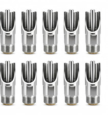 10 Pack Stainless Steel Pig Nipple Waterers 1/2