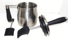 Williams-Sonoma Basting Set, Brushed Stainless Steel, Pot & 2 Brush Heads, 32 oz picture