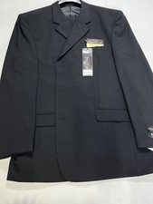 Mens Paulo Solari Black Athletic Fit Wool 2 Piece Suit Size 50XL 42W NEW picture