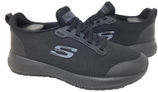 Skechers Women's Work Squad Slip Resistant Slip On Blk Shoes Size:8 187M picture