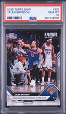 2025-26 Topps Now NBA #301 Jalen Brunson PSA 10 Timothee Chalamet NY Knicks picture