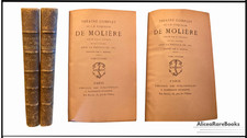 Theatre Complet De Moliere Jouaust Leather Marbled Binding Paris picture