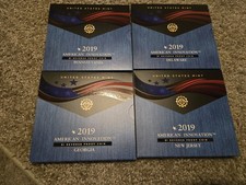 Lot of (4) 2019S American Innovation Dollar Reverse Proof $1 Coin NJ, GA, DE, PA picture