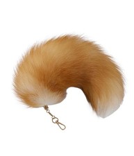 Iivos Fluffy Therian Fox Tail Keychain - About 16-18 inches, Orange Tail-1  picture