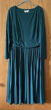 Boden Women’s Catherine Green Pleated Jersey Midi Dress JO748 US 12 Modest picture