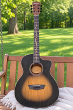Washburn Bella Tono Vite S9V Acoustic-Electric Guitar – Charcoal Burst picture