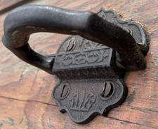 Pair Beautiful Fancy Cast Iron Victorian Carpenter's Tool Chest Trunk Handles picture