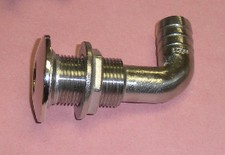 Attwood Stainless Steel Thru-Hull 90 Degree Connector Fitting 3/4