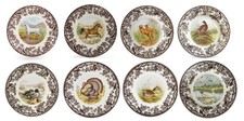 Spode woodland set of 8 X dinner plates- 8  designs inc horses-----3708----- picture