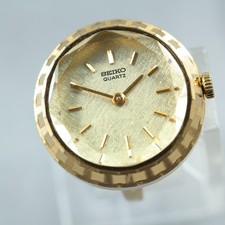 Near MINT SEIKO Fancy Series 1400-0620 Gold Ladies Ring Watch 1980 picture