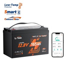 Refurbished LiTime 12V 165Ah Dual Use Bluetooth Lithium Battery 1200CCA For Boat picture