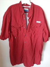 Magellan Outdoors Fish Gear Button Up Shirt Mens XL Relaxed Fit Red--NWOT picture