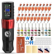 Wormhole Saros Wireless Tattoo Pen Kit for Beginners Dotwork Cartridge Needles picture