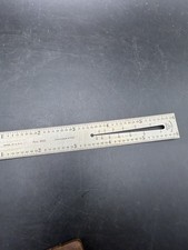 Vintage General Tool No 310 Wire Gauge Steel Ruler 6 Inch USA Leather Sleeve  picture