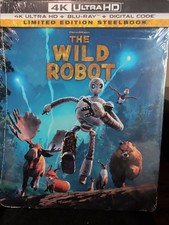 THE WILD ROBOT STEELBOOK 4K ULTRA HD + BLU-RAY + DIGITAL NEW SEALED picture