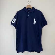 Vintage Polo Ralph Lauren Men's Big Logo Rugby Short Sleeve Cotton Tee Shirt XL picture