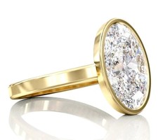 6.50 Ct Certified Oval Cut White Diamond Ring-FREE Diamond Studs picture