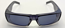 Vintage SPY Optic Wrap Sunglasses Made in Italy Black Frame Grey Lens picture
