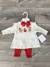 Baby Girl New Starting Out Newborn 3pc Christmas Outfit picture