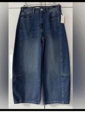 The Kenna Mid-Rise Heritage Barrel Jeans by Pilcro 27 picture