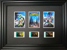 TEENAGE MUTANT NINJA TURTLES Framed Trio Movie Film Cell Memorabilia picture
