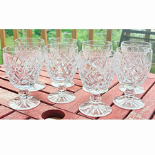 Waterford Crystal Donegal Water Goblets - Set of 8 Signed Glasses 5.75