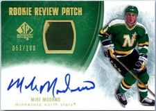MIKE MODANO 2007-08 UD SP AUTHENTIC ROOKIE PREVIEW GAME USED PATCH AUTO 51/100 picture