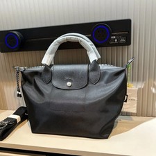 LONGCHAMP Le Pliage Energy Top Handle tote Leather Black New S size picture