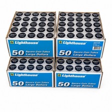 Box of 50 Lighthouse Tubes for Morgan/Peace/Eisenhower-size dollar 38mm picture