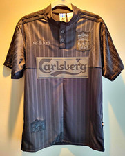 adidas Liverpool FC Carlsberg Black Short Sleeve Soccer Jersey Adult Small $160 picture