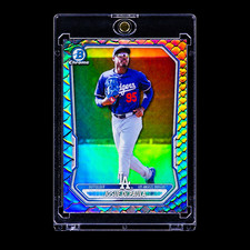 Josue De Paula RARE SNAKESKIN REFRACTOR ROOKIE CARD LOS ANGELES DODGERS RC picture