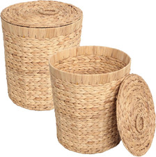 HPM1400A-SET2 Nora Coastal Bohemian Handwoven Water Hyacinth 5.7-Gallon Tapered picture