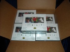 2001 UPPER DECK GOLF FACTORY SEALED GREEN HOBBY** PACKS* TIGER'S RC YR**5 PACKS picture