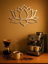 Large Modern Lotus Metal Wall Art, Beautiful Ornament for Living Room picture