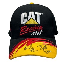 CAT Racing Champion Hat Cap NASCAR Caterpillar Signed Ward Burton Bill Davis picture