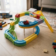 Electric Train Set for Kids, STEM 3D Modular Track Building Set, 81 Pcs, 3+ picture