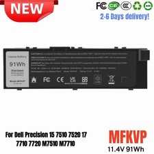 ✅LOT MFKVP Battery For Dell Precision 15 7510 7520 17 7710 7720 M7510 M7710 91wh picture