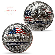 American Bison Spirit Challenge Coin USA 250th Anniversary Souvenir Coin picture