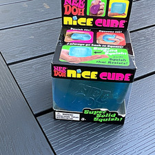 Schylling NeeDoh Nice Cube Super Solid Squish Squeeze Toy Blue picture