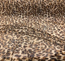 PowerNet Stretch Mesh Nylon Spandex Sheer Printed Cheetah Golden Brown Z500 picture