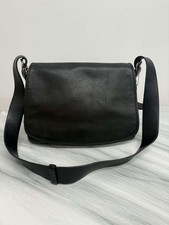 Vintage Coach 9332 Black Leather Legacy Saddle Flap Bag Crossbody EUC picture