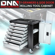 7 Drawers Portable Plastic Repair Tools Roller Cabinet With Locking System Gray picture