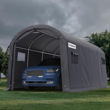 KING BIRD Multiple Sizes Heavy Duty Anti-Snow Carport Round Style Storage Sheds picture